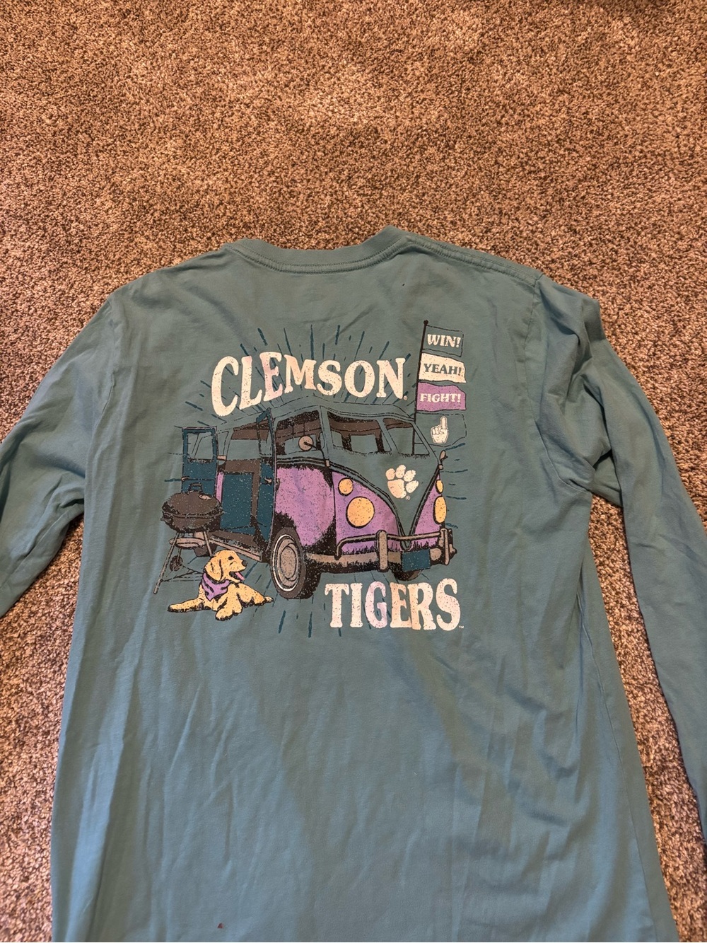Champion Teal Long Sleeve Clemson Tigers Graphic Tee